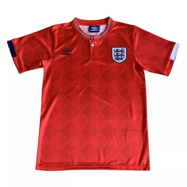 Camiseta Inglaterra Replica Segunda Ropa Retro 1989 Rojo